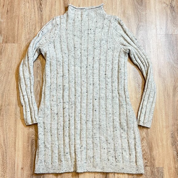 Madewell Donegal Rolled Mockneck Sweater Dress Medium Gray - Picture 1 of 10